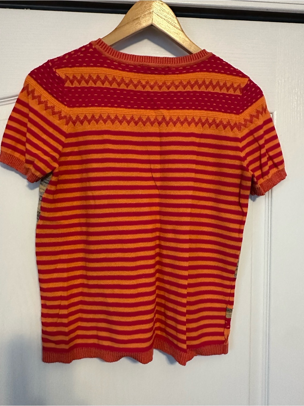 Desigual Red and Orange Floral Knit Top - Picture 2 of 5